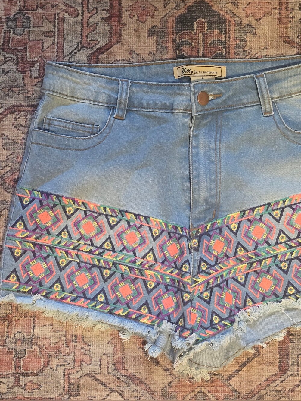 Flying Tomato Denim Shorts - Large